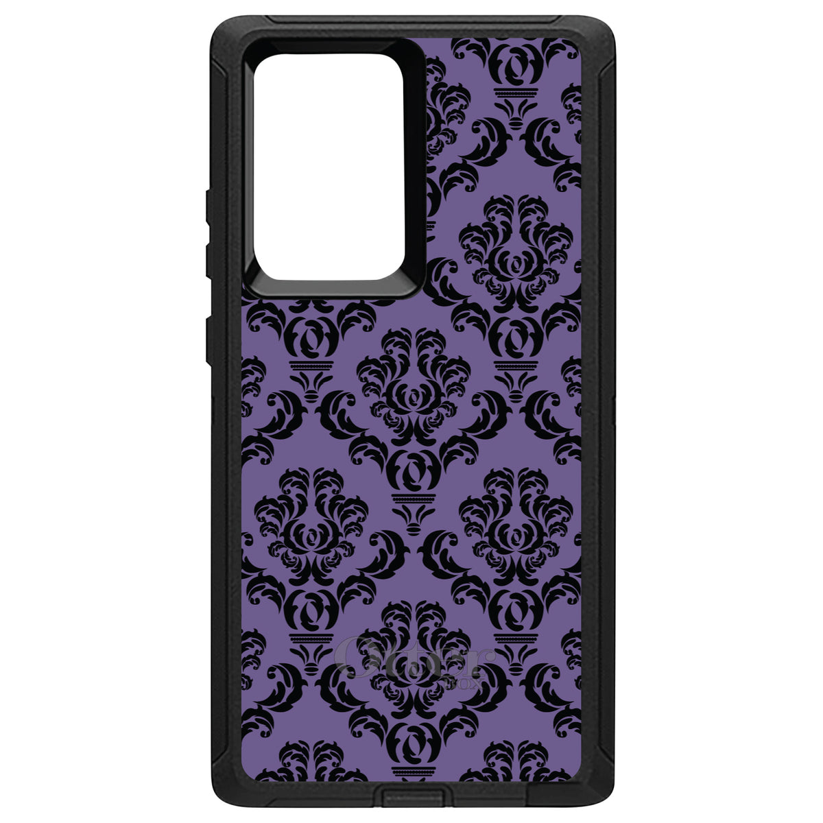 Purple Black Damask Floral OtterBox Defender Case for iPhone & Galaxy, view 13