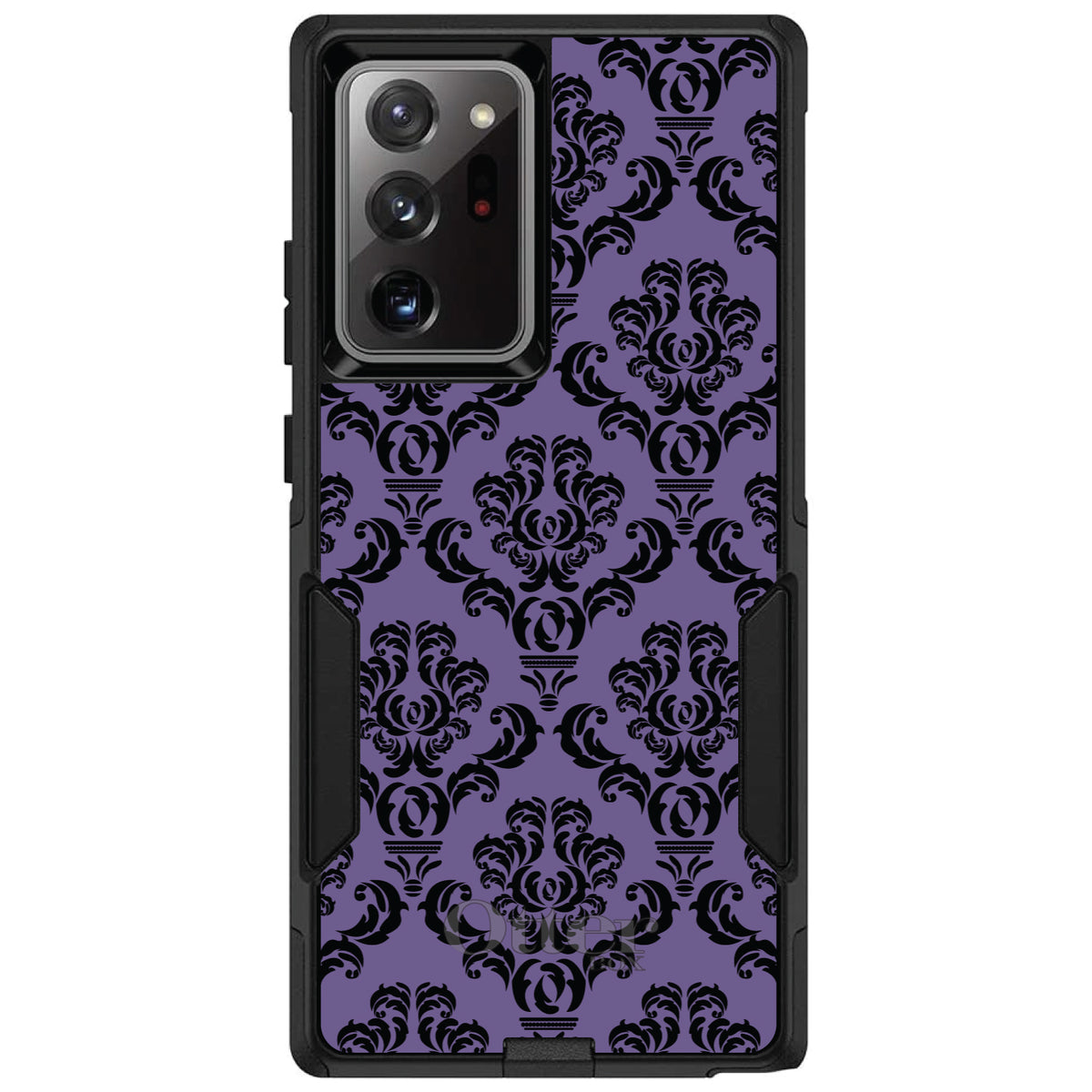 Purple Black Damask Floral OtterBox Commuter Case for iPhone & Galaxy, view 12
