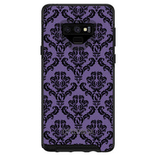 DistinctInk™ OtterBox Symmetry Series Case for Apple iPhone / Samsung Galaxy / Google Pixel - Purple Black Damask Floral