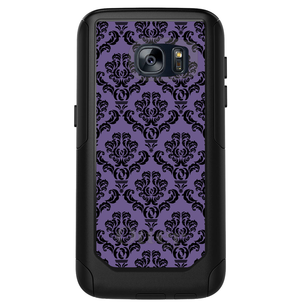 Purple Black Damask Floral OtterBox Commuter Case for iPhone & Galaxy, view 11