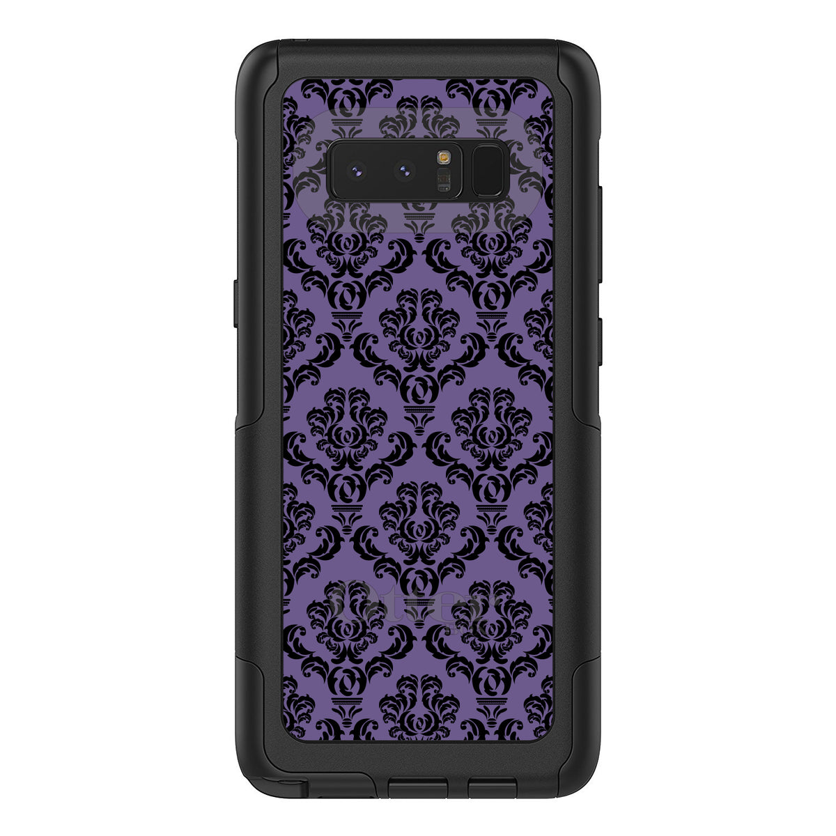 Purple Black Damask Floral OtterBox Commuter Case for iPhone & Galaxy, view 16