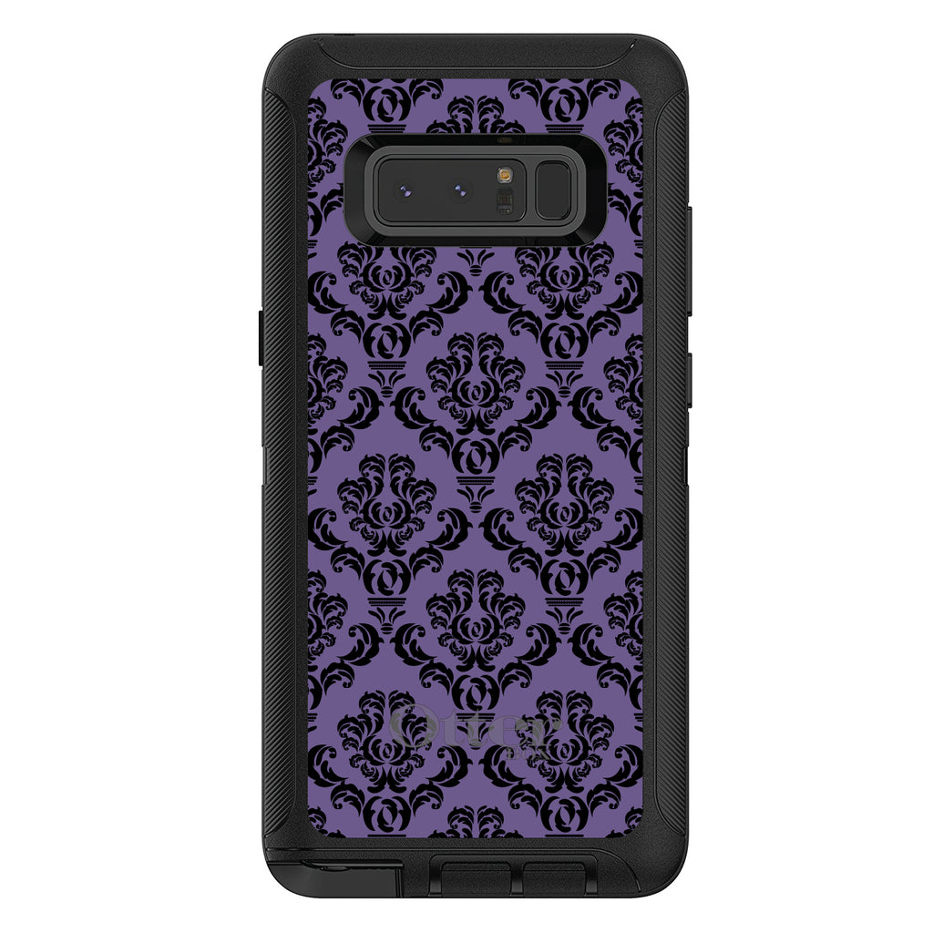 Purple Black Damask Floral OtterBox Defender Case for iPhone & Galaxy, view 17
