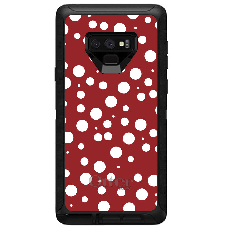 Red White Bubbles Polka Dots OtterBox Defender Case for iPhone & Galaxy, view 16