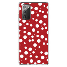 DistinctInk® Clear Shockproof Hybrid Case for Apple iPhone / Samsung Galaxy / Google Pixel - Red White Bubbles Polka Dots