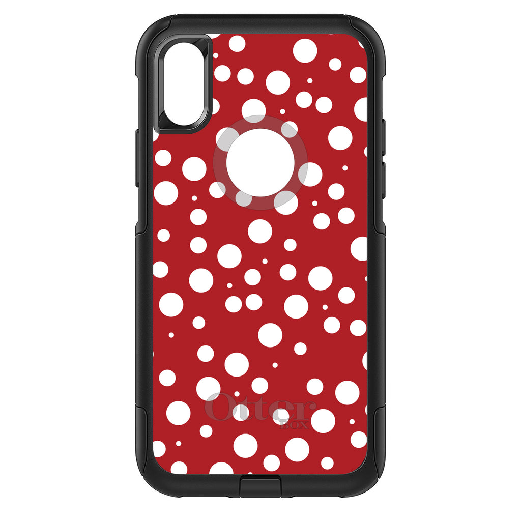 Red White Bubbles Polka Dots OtterBox Commuter Case for iPhone & Galaxy, view 3