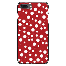 DistinctInk® Hard Plastic Snap-On Case for Apple iPhone or Samsung Galaxy - Red White Bubbles Polka Dots