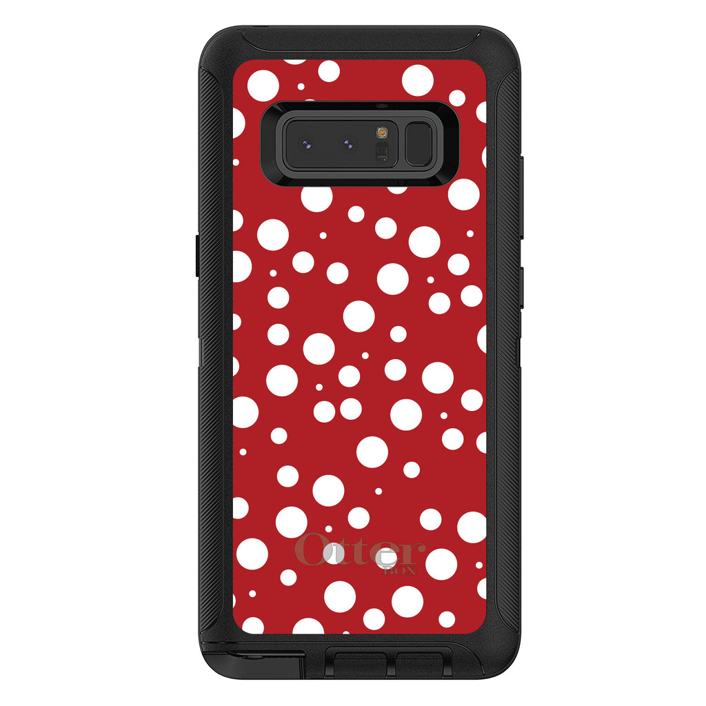 Red White Bubbles Polka Dots OtterBox Defender Case for iPhone & Galaxy, view 17