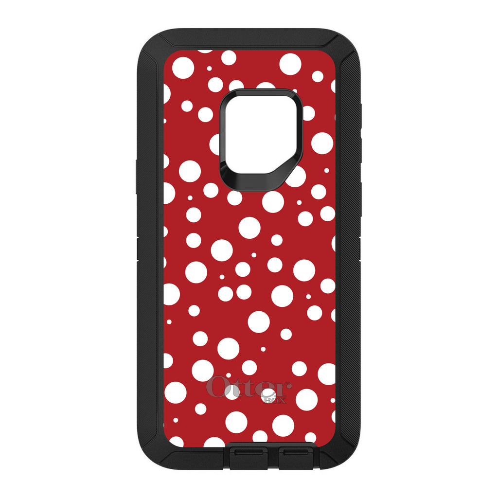 Red White Bubbles Polka Dots OtterBox Defender Case for iPhone & Galaxy, view 11