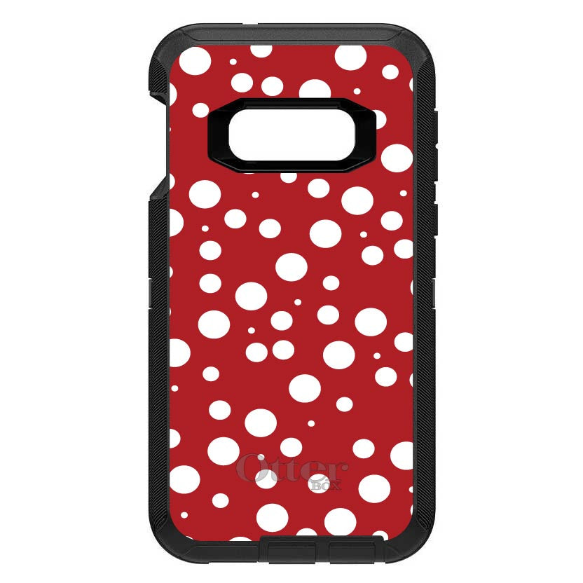 Red White Bubbles Polka Dots OtterBox Defender Case for iPhone & Galaxy, view 10