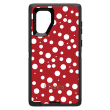 DistinctInk™ OtterBox Defender Series Case for Apple iPhone / Samsung Galaxy / Google Pixel - Red White Bubbles Polka Dots