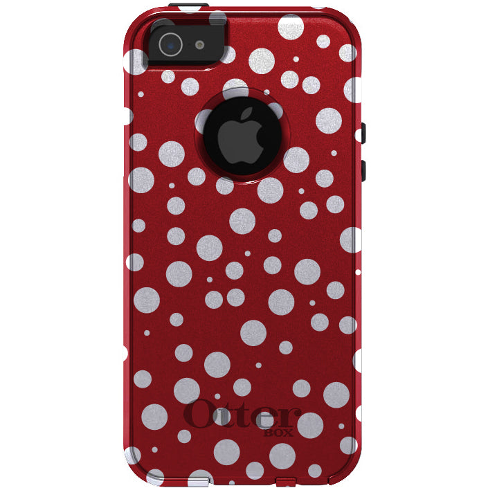 Red White Bubbles Polka Dots OtterBox Commuter Case for iPhone & Galaxy, view 5