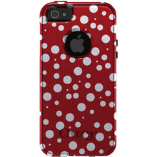 DistinctInk™ OtterBox Commuter Series Case for Apple iPhone or Samsung Galaxy - Red White Bubbles Polka Dots