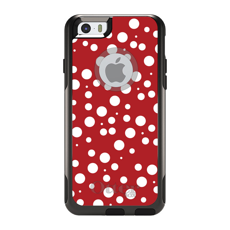 Red White Bubbles Polka Dots OtterBox Commuter Case for iPhone & Galaxy, view 4
