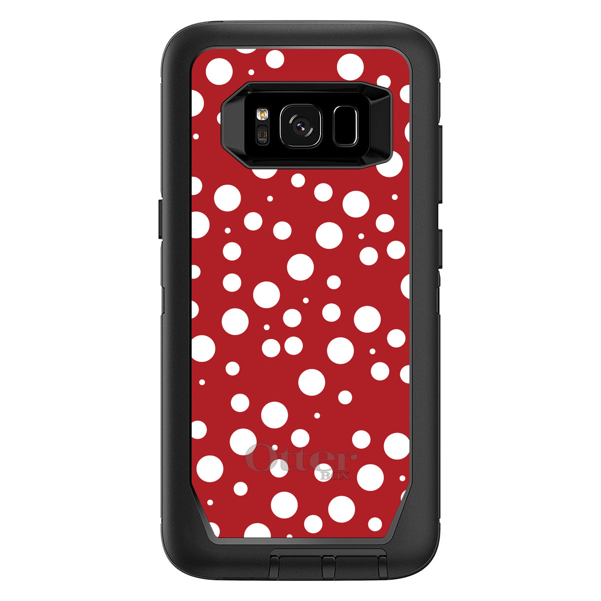 Red White Bubbles Polka Dots OtterBox Defender Case for iPhone & Galaxy, view 12
