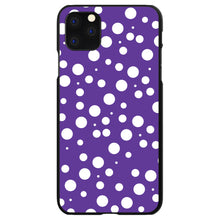 DistinctInk® Hard Plastic Snap-On Case for Apple iPhone or Samsung Galaxy - Purple White Bubbles Polka Dots