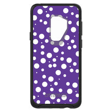 DistinctInk™ OtterBox Symmetry Series Case for Apple iPhone / Samsung Galaxy / Google Pixel - Purple White Bubbles Polka Dots