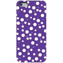 DistinctInk® Hard Plastic Snap-On Case for Apple iPhone or Samsung Galaxy - Purple White Bubbles Polka Dots