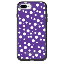 DistinctInk™ OtterBox Symmetry Series Case for Apple iPhone / Samsung Galaxy / Google Pixel - Purple White Bubbles Polka Dots