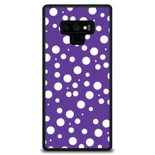 DistinctInk® Hard Plastic Snap-On Case for Apple iPhone or Samsung Galaxy - Purple White Bubbles Polka Dots