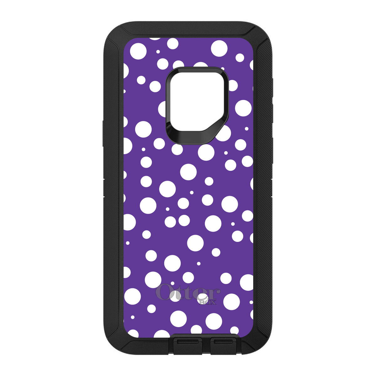 Purple White Bubbles Polka Dots OtterBox Defender Case for iPhone & Galaxy, view 11