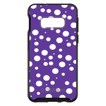 DistinctInk™ OtterBox Symmetry Series Case for Apple iPhone / Samsung Galaxy / Google Pixel - Purple White Bubbles Polka Dots