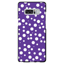 DistinctInk® Hard Plastic Snap-On Case for Apple iPhone or Samsung Galaxy - Purple White Bubbles Polka Dots