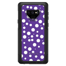 DistinctInk OtterBox Commuter Series Case for Apple iPhone or Samsung Galaxy - Purple White Bubbles Polka Dots