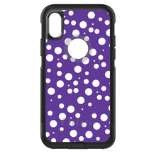 DistinctInk OtterBox Commuter Series Case for Apple iPhone or Samsung Galaxy - Purple White Bubbles Polka Dots