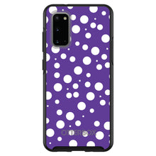 DistinctInk™ OtterBox Symmetry Series Case for Apple iPhone / Samsung Galaxy / Google Pixel - Purple White Bubbles Polka Dots