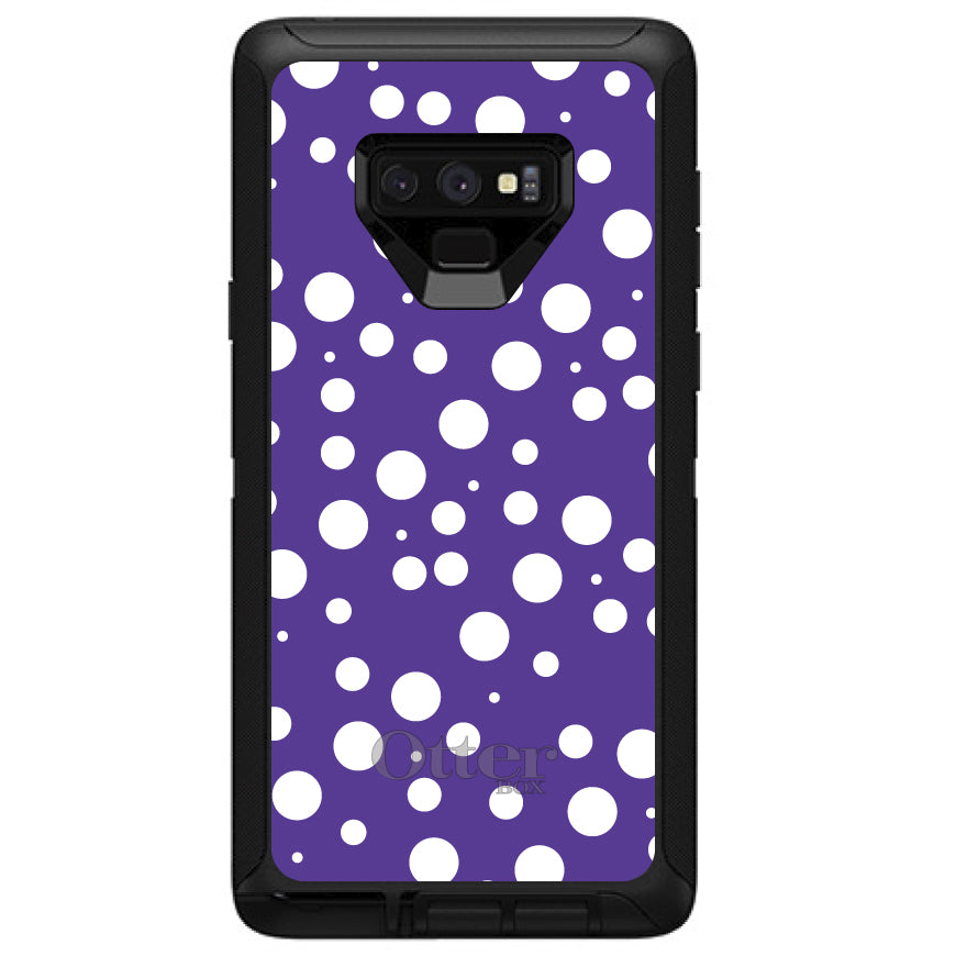 Purple White Bubbles Polka Dots OtterBox Defender Case for iPhone & Galaxy, view 16