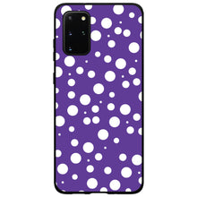 DistinctInk® Hard Plastic Snap-On Case for Apple iPhone or Samsung Galaxy - Purple White Bubbles Polka Dots