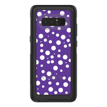 DistinctInk OtterBox Commuter Series Case for Apple iPhone or Samsung Galaxy - Purple White Bubbles Polka Dots