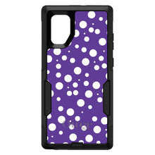 DistinctInk OtterBox Commuter Series Case for Apple iPhone or Samsung Galaxy - Purple White Bubbles Polka Dots