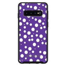 DistinctInk™ OtterBox Symmetry Series Case for Apple iPhone / Samsung Galaxy / Google Pixel - Purple White Bubbles Polka Dots