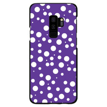 DistinctInk® Hard Plastic Snap-On Case for Apple iPhone or Samsung Galaxy - Purple White Bubbles Polka Dots