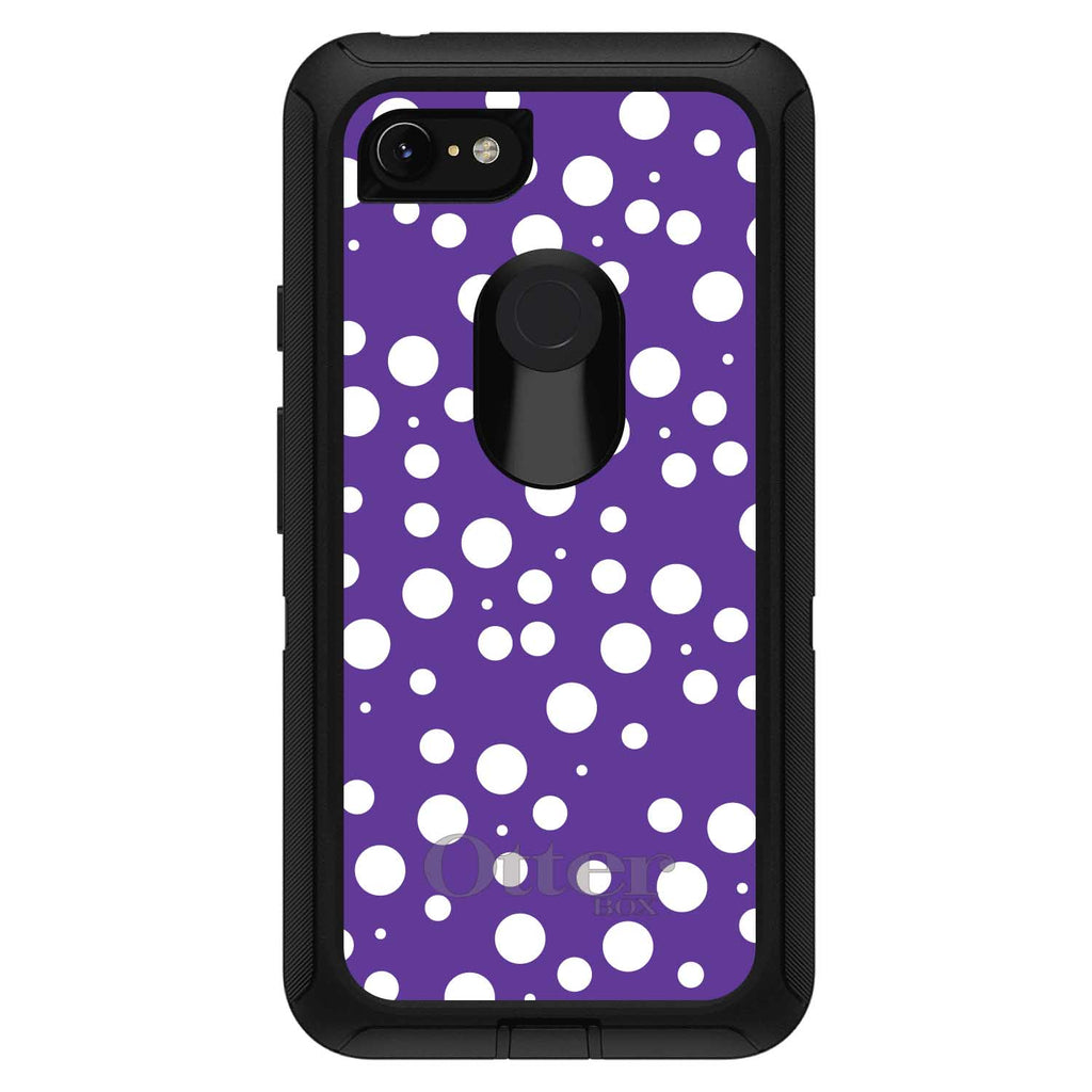 Purple White Bubbles Polka Dots OtterBox Defender Case for iPhone & Galaxy, view 18