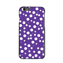 DistinctInk® Hard Plastic Snap-On Case for Apple iPhone or Samsung Galaxy - Purple White Bubbles Polka Dots