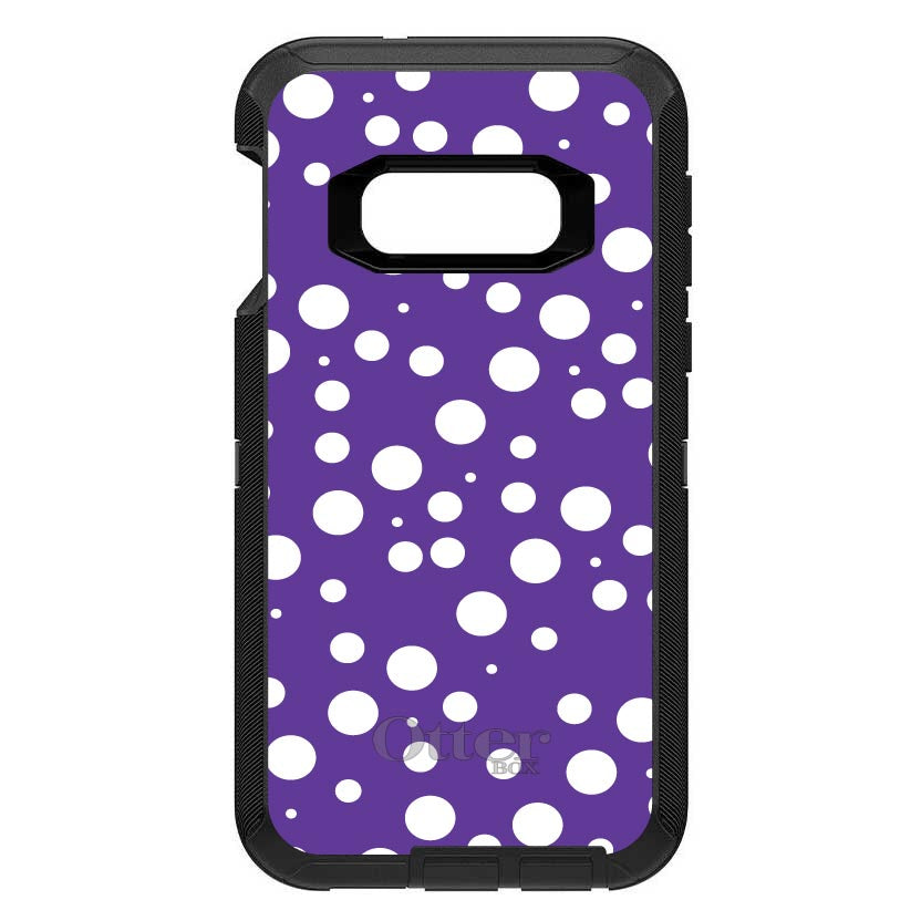 Purple White Bubbles Polka Dots OtterBox Defender Case for iPhone & Galaxy, view 10