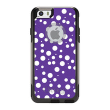 DistinctInk OtterBox Commuter Series Case for Apple iPhone or Samsung Galaxy - Purple White Bubbles Polka Dots