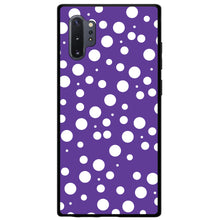 DistinctInk® Hard Plastic Snap-On Case for Apple iPhone or Samsung Galaxy - Purple White Bubbles Polka Dots