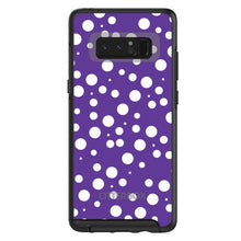 DistinctInk™ OtterBox Symmetry Series Case for Apple iPhone / Samsung Galaxy / Google Pixel - Purple White Bubbles Polka Dots