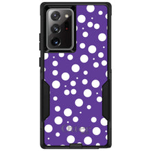 DistinctInk OtterBox Commuter Series Case for Apple iPhone or Samsung Galaxy - Purple White Bubbles Polka Dots