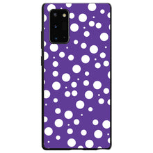 DistinctInk® Hard Plastic Snap-On Case for Apple iPhone or Samsung Galaxy - Purple White Bubbles Polka Dots