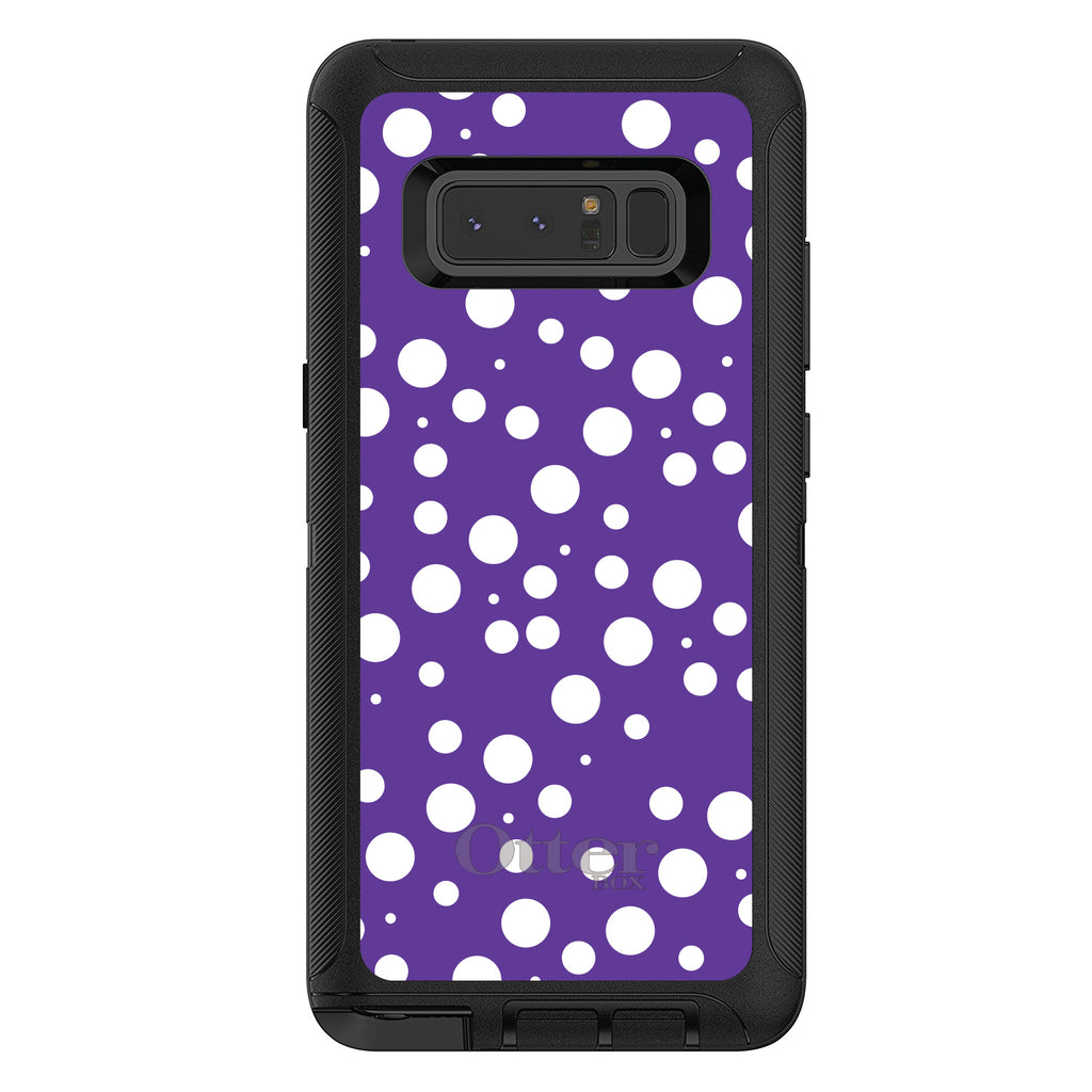Purple White Bubbles Polka Dots OtterBox Defender Case for iPhone & Galaxy, view 17