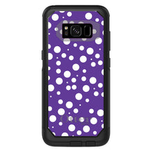 DistinctInk OtterBox Commuter Series Case for Apple iPhone or Samsung Galaxy - Purple White Bubbles Polka Dots