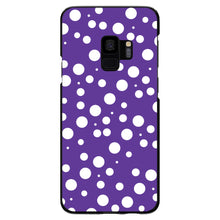 DistinctInk® Hard Plastic Snap-On Case for Apple iPhone or Samsung Galaxy - Purple White Bubbles Polka Dots