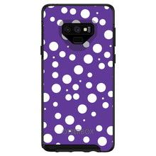 DistinctInk™ OtterBox Symmetry Series Case for Apple iPhone / Samsung Galaxy / Google Pixel - Purple White Bubbles Polka Dots