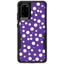 DistinctInk OtterBox Commuter Series Case for Apple iPhone or Samsung Galaxy - Purple White Bubbles Polka Dots