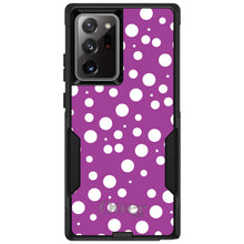 DistinctInk OtterBox Commuter Series Case for Apple iPhone or Samsung Galaxy - Fuchsia White Bubbles Polka Dots