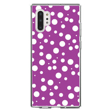 DistinctInk® Clear Shockproof Hybrid Case for Apple iPhone / Samsung Galaxy / Google Pixel - Fuchsia White Bubbles Polka Dots